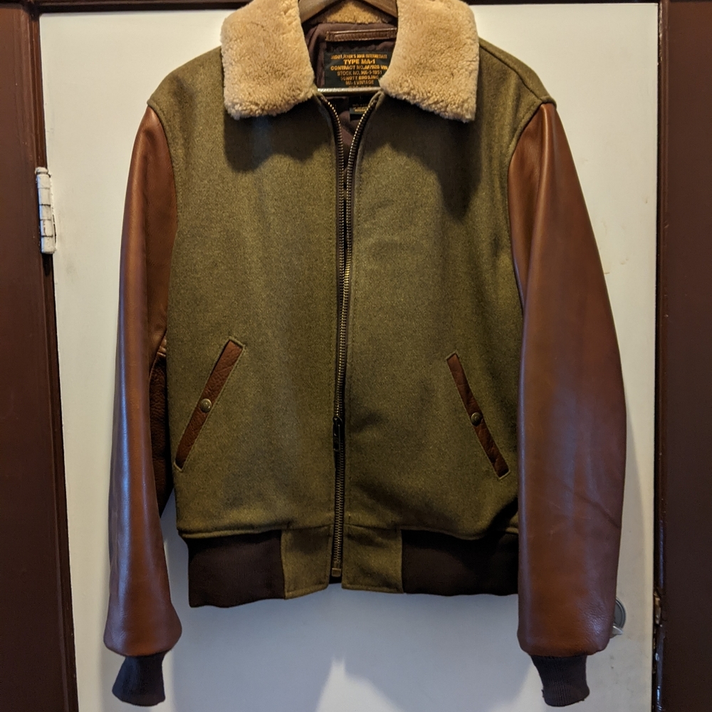 Vintage Schott NYC Type MA-1 Bomber Jacket sz L